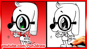 The drawing made easy series introduces budding artists to the fundamentals of pencil drawing. Easy Cartoon Movie Characters Mr Peabody How To Draw A Dog Fun2draw Cartoon Movie Characters Fun2draw Cute Easy Drawings