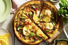 Prawn Pizza With Pineapple And Pesto Recipe Prawn Pizza Cooking Recipes Recipes