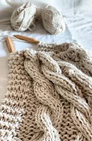 (thank goodness!) the row on which the stitches are instead of knitting stitches directly from the cable needle, you may prefer to return the suspended stitches to the lh needle before you knit them. Chunky Cable Knit Blanket Pattern Handy Little Me