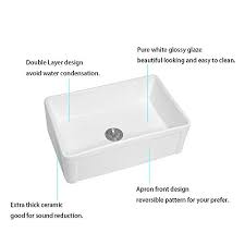 New farmhouse ceramic sinks for the kitchen,antique design. 30 White Farmhouse Sink Mocoloo 30 Inch Kitchen Sink Apron Front White Ceramic Porcelain Fireclay Single Bowl Farm