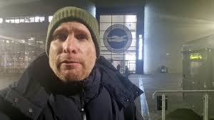 View from the Brighton press box as fans boo after Brentford stalemate