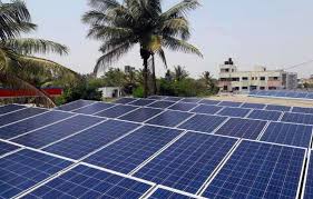 Complete commercial pv system installation on rooftop