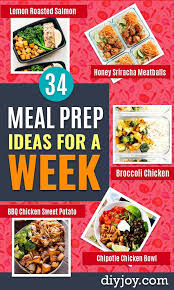 34 Easy Meal Prep Ideas For A Week Easy Meals Meals Recipes