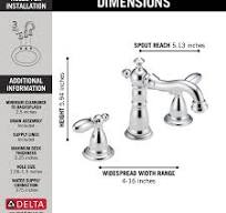 Two Handle Widespread Bathroom Faucet in Chrome