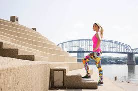 Skinny Mom Gif Of Stair Climb With Kickback Exercise Stairs Workout Outer Thighs Exercise