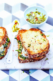 Recette Croque Monsieur Au Chevre Pesto Et Epinard Picard Recette Recettes De Cuisine Recette Croquant Recette