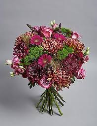 The Collection Purple Rose Burgundy Bloom Bouquet With Sparks Of Gold Flowers Chrysanthemum Bouquet Order Flowers