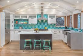 White and turquoise kitchen cabinets. A Splash Of Turquoise In A Bright White Kitchen Home Bar Dura Supreme Cabinetry