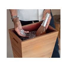 Spumantiera "Se Glot" in legno di olmo con basamento metallico – Grattoni  1892