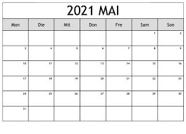 Das drucklayout ist von browser zu deshalb kann es vorkommen, dass der kalender bayern 2021 beim ausdruck ggf. Kostenlos Druckbar Mai 2021 Kalender Vorlage In Pdf Schulferien Kalender