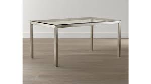 Crate and barrel coffee table with storage $250 (wdc > clarksville) pic hide this posting restore restore this posting. Parsons Clear Glass Top Stainless Steel Base 48x28 Dining Table Reviews Crate And Barrel Steel Dining Table Stainless Steel Dining Table Coffee Table