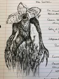 I Drew A Demogorgon From Stranger Things During My Art History Class Drawing But, while stranger things' popularity might not have influenced how demogorgon appeared when he arrived in 5th edition, the show has certainly made an impact on d&d. drew a demogorgon from stranger things