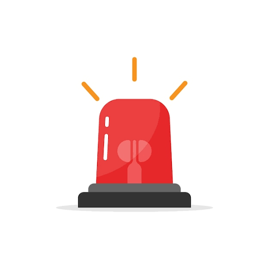Icono de alarma de emergencia en estilo plano Ilustración de vector de  lámpara de alerta sobre fondo aislado Concepto de negocio de signo de  urgencia policial | Vector Premium