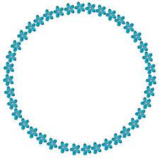 Blue Flower Outline For Circle Sets Flower Outline Blue Flowers Circle