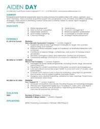 marketing manager resume template