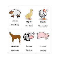 Animals In Spanish Worksheets Free Farm Animals Animales De Granja Flashcards From The In 2020 Spanish Lessons For Kids Learning Spanish For Kids Preschool Spanish