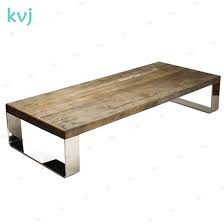 At benhomes, we offer an extensive collection of handcrafted coffee tables that combine natural hardwood with contemporary elements such as stainless steel and metal. Kvj 7333 Industrial Antique Wooden Coffee Table With Steel Base China Wooden Coffee Table Elm Coffee Table Made In China Com