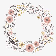 Refined Aesthetic Creative Retro Style Wreath Flower Drawing Design Wreath Drawing Flower Drawing