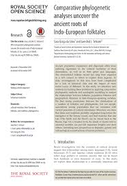 Stud ies or for pleasure? Pdf Comparative Phylogenetic Analyses Uncover The Ancient Roots Of Indo European Folktales