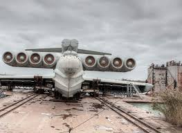 Abandoned Plane Looks Like A Russian Ekranoplan Ground Effect Flying Boat Lun Class Ekranoplan Russian Plane Ground Effects