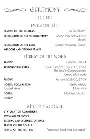 Wedding Ceremony Outline Wedding Ceremony Outline Ceremony Outline Christian Wedding Ceremony