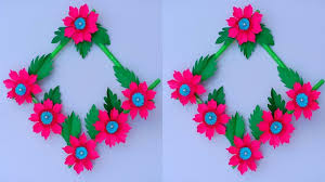 Diy Wall Hanging Paper Flower Craft Easy Wall Decoration Ideas Simpl Diy Decor Crafts Paper Flowers Craft Diy Paper Flower Wall