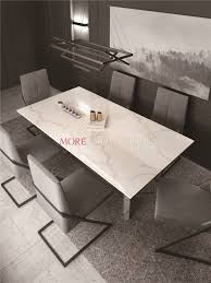 China Custom White Calacatta Quartz Stone Top Dining Table For Sale China Quartz Stone Quartz