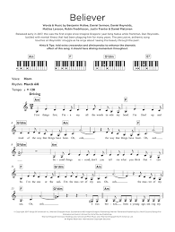 You break me down, you build me up, believer, believer pain! Imagine Dragons Believer Imagine Dragons Piano Sheet Music Believer Imagine Dragons