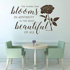 Check out our mulan quote selection for the very best in unique or custom, handmade pieces from our prints shops. Amazon Com Mulan Quote Wall Decals Flower Blooms In Adversity Vinyl Wall Art Decor For Living Room Girls Bedroom Hospital Black White Pink Purple Yellow Blue 25 Colors Handmade