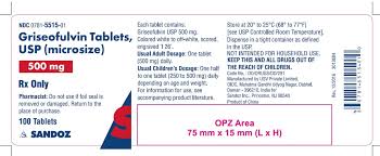 Be the first to review this product. Griseofulvin Tablets Usp Microsize 250 Mg And 500 Mg Prescribing Information