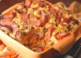 Fill slowly so that the skins do not burst. Apple Chicken Sausage Strata Chicken Apple Sausage Chicken Sausage Recipes Breakfast Sausage Recipes