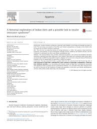 Pdf A Historical Exploration Of Indian Diets And A Possible Link To Insulin Resistance Syndrome