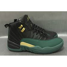 Black And Gold Retro 12 Us Air Jordan 12 Black Forest Green Gold New In 2020 Jordan 12 Black Air Jordans Jordan Retro 12