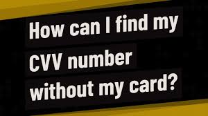 Try to locate the lost card. How Can I Find My Cvv Number Without My Card Youtube