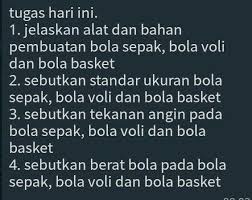 Maybe you would like to learn more about one of these? Tugas Hari Ini 1 Jelaskan Alat Dan Bahan Pembuatan Bola Sepak Bola Voli Dan Bola Basket 2 Brainly Co Id