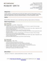 It's merely a document that says something about you relevant to an. Art Instructor Resume Samples Qwikresume
