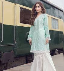 Light Sky Blue Shirt W H White Trouser Pakistani Outfits Pakistani Dresses Pakistani Dress Design