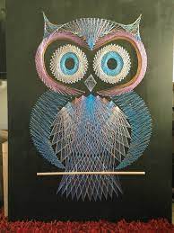 Tableaux en pointes et fils quelques modeles. 70 Idees Faciles Diy Fabriquer Un Tableau Fil Tendu Et Clous