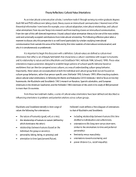 Theory Reflections Cultural Value Orientations