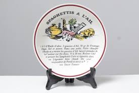 Quatre Assiettes A Spaghettis Faiencerie De Gien France Etsy