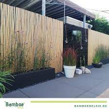 bamboematten als schutting bamboe omheining bamboetuin schutting tuin