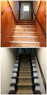 Basement Stairs Makeover Almost The Real Thing Basement Stairs Stairs Makeover Stairs