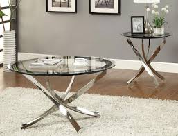 Curvaceous Base Occasional Table Set Coffee Table End Table Set Contemporary Coffee Table Glass End Tables