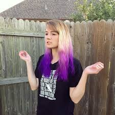 I Fell Into A Pool Of My Sister S Purple Hair Dye Oops Dyed Hair Purple Dyed Hair Purple Hair
