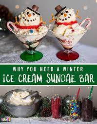 These chocolate cups let you have your ice cream and eat the bowl, too. Why You Need A Winter Ice Cream Sundae Bar Ice Cream Snowmen Sundae Bar Christmas Ice Cream Ice Cream Sundae Bar