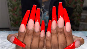 Xx Long Acrylic Nails Fullset How To Do Long Nails Acrylic Nails Tutorial Valentines Day Nails Youtube What do the red lines on my fingernails mean?