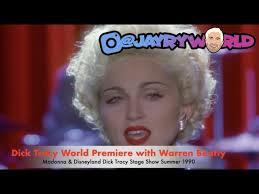 Dick Tracy Movie Premiere 1990 with Warren Beatty Madonna and Disneyland  Stage Show in HD