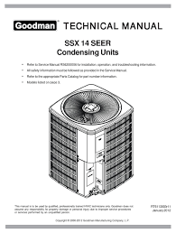 It's easy to repair your air conditioner. Goodman Ssx 14 Seer Technical Manual Pdf Download Manualslib