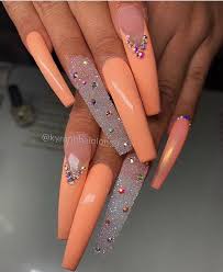 How to easily remove acrylic nails at home. Orange Glam Acrylic My Blog