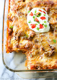 Taco Lasagna Recipe The Girl Who Ate Everything Recipe Recipes Food Food Dishes
